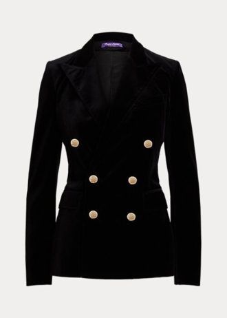 Chaquetas de terciopelo Ralph Lauren Camden negras para mujer Chaquetas de terciopelo Ralph Lauren Camden negras para mujer