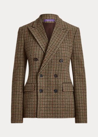 Chaquetas de tweed a cuadros Ralph Lauren Donaldson para mujer en color marrón Chaquetas de tweed a cuadros Ralph Lauren Donaldson para mujer en color marrón