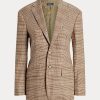 Chaquetas de tweed de lana y lino a cuadros de Ralph Lauren para mujer en color marrón