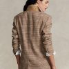 Chaquetas de tweed de lana y lino a cuadros de Ralph Lauren para mujer en color marrón