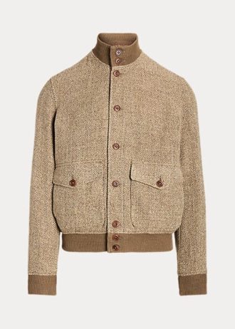 Chaquetas de tweed de mezcla de lino Ralph Lauren para hombre en color marrón