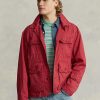 Chaquetas de vadeo de sarga Ralph Lauren rojas para hombre Chaquetas de vadeo de sarga Ralph Lauren rojas para hombre
