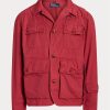 Chaquetas de vadeo de sarga Ralph Lauren rojas para hombre Chaquetas de vadeo de sarga Ralph Lauren rojas para hombre