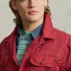 Chaquetas de vadeo de sarga Ralph Lauren rojas para hombre Chaquetas de vadeo de sarga Ralph Lauren rojas para hombre