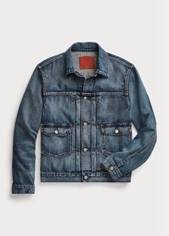 Chaquetas estilo camionero de mezclilla azul Ralph Lauren Overdale Indigo para hombre