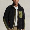 Chaquetas híbridas cortavientos Ralph Lauren negras para hombre Chaquetas híbridas cortavientos Ralph Lauren negras para hombre