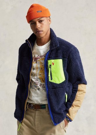 Chaquetas híbridas cortavientos Ralph Lauren para hombre en azul marino y multicolor