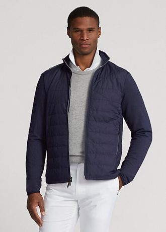 Chaquetas híbridas de cuello alto Ralph Lauren para hombre en azul marino