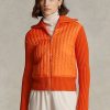 Chaquetas híbridas de cuello alto Ralph Lauren para mujer en color naranja Chaquetas híbridas de cuello alto Ralph Lauren para mujer en color naranja