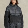 Chaquetas híbridas Ralph Lauren de pelo alto y antidesgarro en gris oscuro para mujer Chaquetas híbridas Ralph Lauren de pelo alto y antidesgarro en gris oscuro para mujer