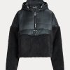 Chaquetas híbridas Ralph Lauren de pelo alto y antidesgarro en gris oscuro para mujer Chaquetas híbridas Ralph Lauren de pelo alto y antidesgarro en gris oscuro para mujer