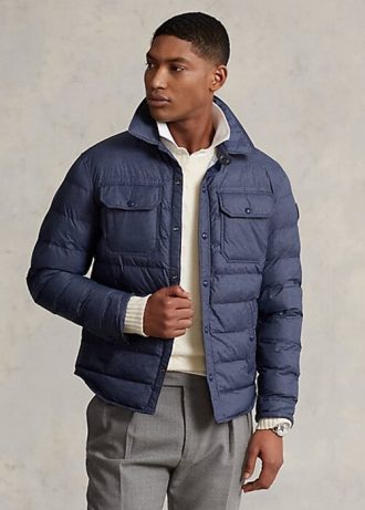 Chaquetas impermeables Ralph Lauren para hombre en color azul marino