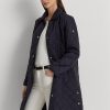 Chaquetas largas acolchadas Ralph Lauren para mujer en color azul marino