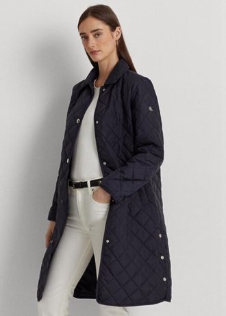 Chaquetas largas acolchadas Ralph Lauren para mujer en color azul marino