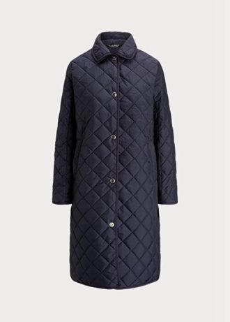 Chaquetas largas acolchadas Ralph Lauren para mujer en color azul marino