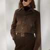 Chaquetas marrones Ralph Lauren Hugh de ante de cordero y espiga para mujer Chaquetas marrones Ralph Lauren Hugh de ante de cordero y espiga para mujer