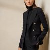 Chaquetas negras de mezcla de lana Ralph Lauren Camden para mujer Chaquetas negras de mezcla de lana Ralph Lauren Camden para mujer