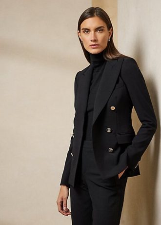 Chaquetas negras de mezcla de lana Ralph Lauren Camden para mujer Chaquetas negras de mezcla de lana Ralph Lauren Camden para mujer