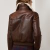 Chaquetas Niketa de merino bruñido de Ralph Lauren para mujer en color marrón