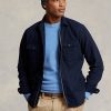 Chaquetas Oxford teñidas en prenda Ralph Lauren para hombre, color azul marino Chaquetas Oxford teñidas en prenda Ralph Lauren para hombre, color azul marino