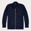 Chaquetas Oxford teñidas en prenda Ralph Lauren para hombre, color azul marino Chaquetas Oxford teñidas en prenda Ralph Lauren para hombre, color azul marino