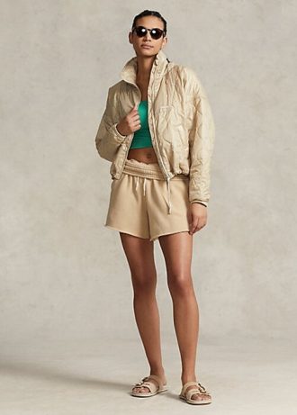 Chaquetas plegables Ralph Lauren Ripstop beige para mujer Chaquetas plegables Ralph Lauren Ripstop beige para mujer