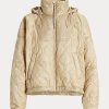 Chaquetas plegables Ralph Lauren Ripstop beige para mujer Chaquetas plegables Ralph Lauren Ripstop beige para mujer