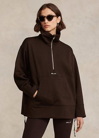 Chaquetas polares Ralph Lauren con cremallera de un cuarto para mujer en color marrón Chaquetas polares Ralph Lauren con cremallera de un cuarto para mujer en color marrón
