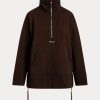 Chaquetas polares Ralph Lauren con cremallera de un cuarto para mujer en color marrón