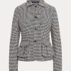 Chaquetas Ralph Lauren Cartwright de mezcla de lana con estampado de pata de gallo en negro y crema para mujer Chaquetas Ralph Lauren Cartwright de mezcla de lana con estampado de pata de gallo en negro y crema para mujer