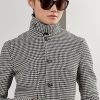 Chaquetas Ralph Lauren Cartwright de mezcla de lana con estampado de pata de gallo en negro y crema para mujer Chaquetas Ralph Lauren Cartwright de mezcla de lana con estampado de pata de gallo en negro y crema para mujer
