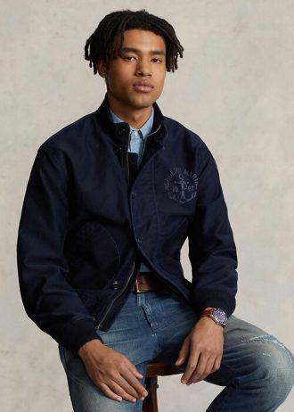 Chaquetas Ralph Lauren con gráficos de color azul marino para hombre