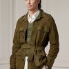 Chaquetas Ralph Lauren de ante con cinturón para hombre en color oliva Chaquetas Ralph Lauren de ante con cinturón para hombre en color oliva
