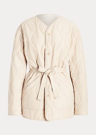 Chaquetas reversibles de tejido antidesgarro acolchado Ralph Lauren en color crema para mujer Chaquetas reversibles de tejido antidesgarro acolchado Ralph Lauren en color crema para mujer
