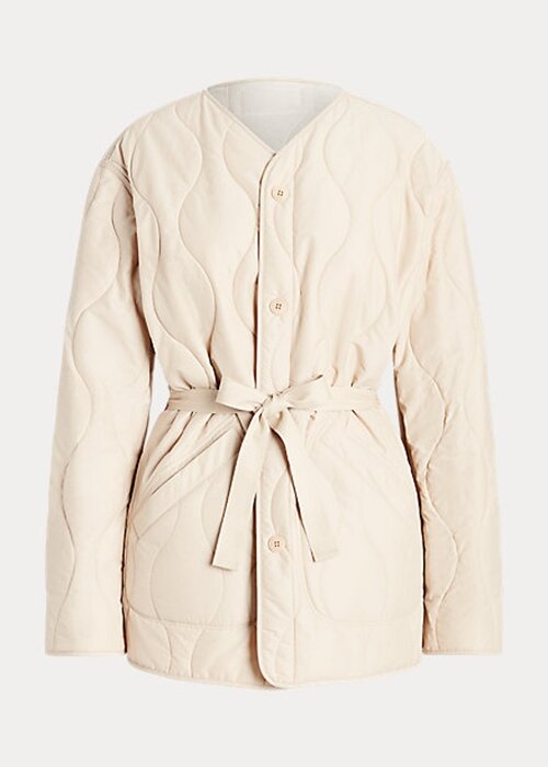 Chaquetas reversibles de tejido antidesgarro acolchado Ralph Lauren en color crema para mujer Chaquetas reversibles de tejido antidesgarro acolchado Ralph Lauren en color crema para mujer