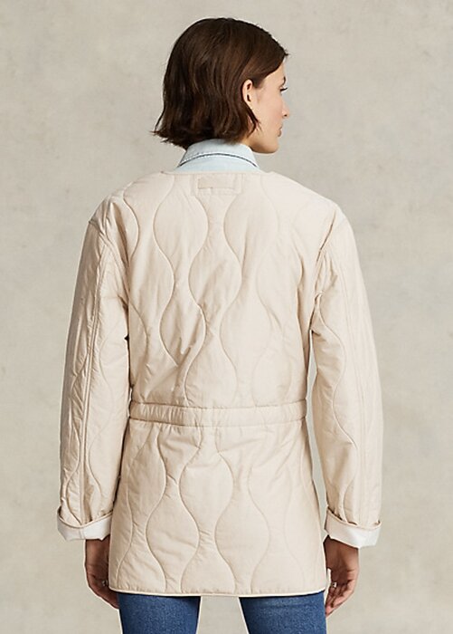 Chaquetas reversibles de tejido antidesgarro acolchado Ralph Lauren en color crema para mujer Chaquetas reversibles de tejido antidesgarro acolchado Ralph Lauren en color crema para mujer