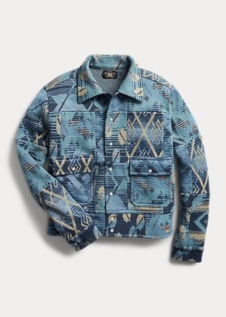 Chaquetas tipo suéter con patchwork de Ralph Lauren para mujer en azul Chaquetas tipo suéter con patchwork de Ralph Lauren para mujer en azul
