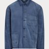 Chaquetas utilitarias de sarga con diseño de espiga de Ralph Lauren para hombre en azul Chaquetas utilitarias de sarga con diseño de espiga de Ralph Lauren para hombre en azul