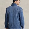 Chaquetas utilitarias de sarga con diseño de espiga de Ralph Lauren para hombre en azul Chaquetas utilitarias de sarga con diseño de espiga de Ralph Lauren para hombre en azul