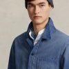 Chaquetas utilitarias de sarga con diseño de espiga de Ralph Lauren para hombre en azul Chaquetas utilitarias de sarga con diseño de espiga de Ralph Lauren para hombre en azul