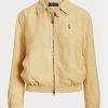 Cortavientos de lino Ralph Lauren para mujer en color caqui