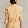 Cortavientos de lino Ralph Lauren para mujer en color caqui
