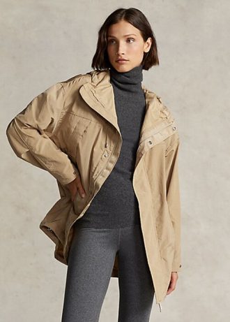 Cortavientos impermeable ripstop amarillo Ralph Lauren para mujer