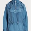 Cortavientos Ralph Lauren azul translúcido plegable para mujer