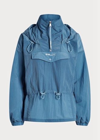 Cortavientos Ralph Lauren azul translúcido plegable para mujer