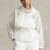 Cortavientos Ralph Lauren plegable de tejido antidesgarro blanco para mujer