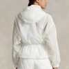Cortavientos Ralph Lauren plegable de tejido antidesgarro blanco para mujer
