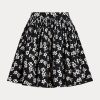 Faldas acampanadas con estampado floral de Ralph Lauren para mujer, en blanco y negro