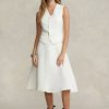 Faldas acampanadas de lino Ralph Lauren blancas para mujer Faldas acampanadas de lino Ralph Lauren blancas para mujer