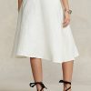 Faldas acampanadas de lino Ralph Lauren blancas para mujer Faldas acampanadas de lino Ralph Lauren blancas para mujer